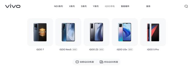 vivo手机目前发布的手机系列，还有iQOO数字系列