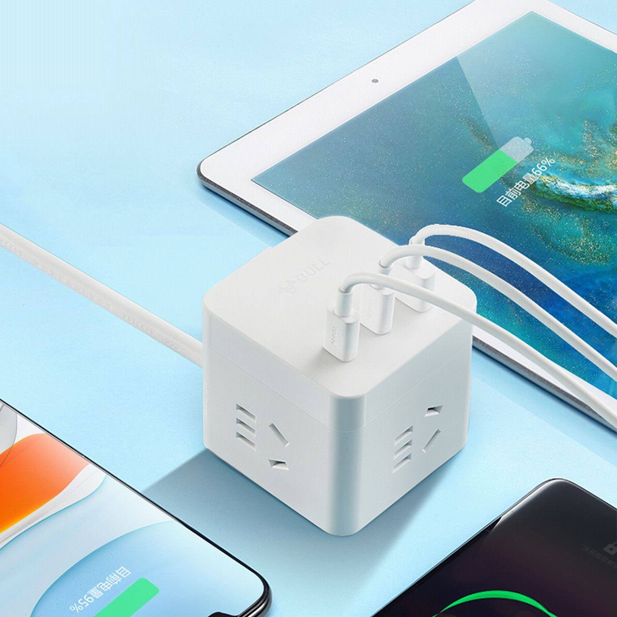 公牛推出65W 2C1A快充魔方插座,与鸡肋USB说再见-充电头网