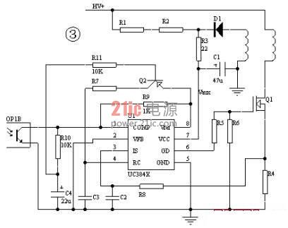 图3采用断开振荡回路的方法。