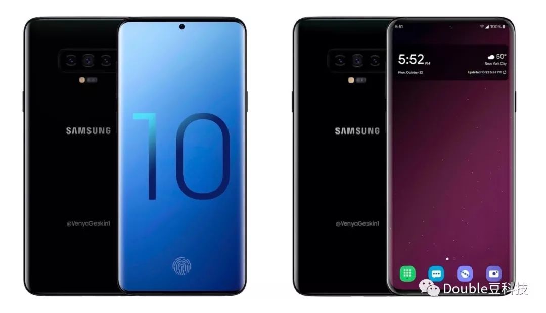 屏下摄像头+指纹，正面全是屏：三星Galaxy S10渲染图曝光！
