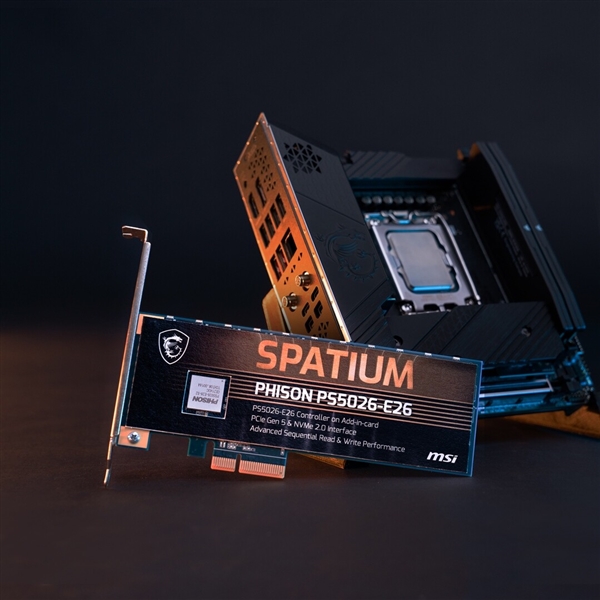 首发群联E26主控：微星公布PCIe 5.0 SSD 随机读写超一流