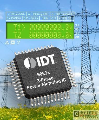 动态范围三相电能计量产品 用于智能电网【IDT】