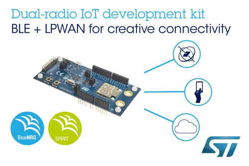 意法半导体双射频Bluetooth®/LPWAN物联网开发套件