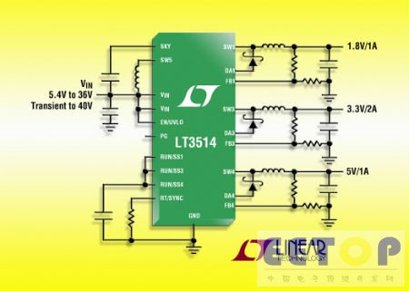 Linear 推出 降压型开关稳压器LT3514