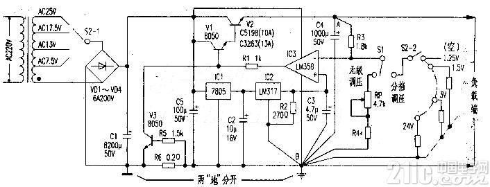 自制高稳定大电流直流可调稳压电源High power regulated power supply