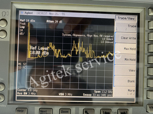 是德E4405B频谱分析仪维修报错LO unlock故障