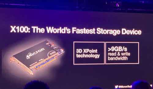 利用3D XPoint技术美光推出最快的SSD–Micron X100 SSD