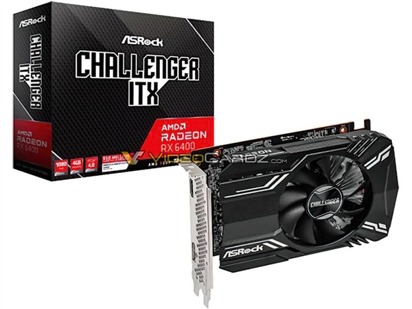 AMD 6nm亮机卡小得可爱：华擎ITX迷你版RX 6400 ITX曝光
