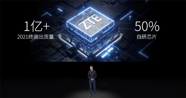 中兴：2021 终端全年出货量超 1 亿部，其中 50% 采用自研芯片