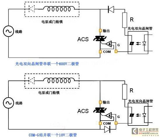 利用光电双向晶闸管实现ACS交流开关触发的设计案例