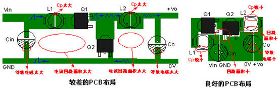 图2 两种PCB布局对比