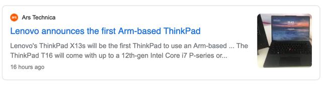 消息称联想将推首款 Arm 芯片 ThinkPad 笔记本