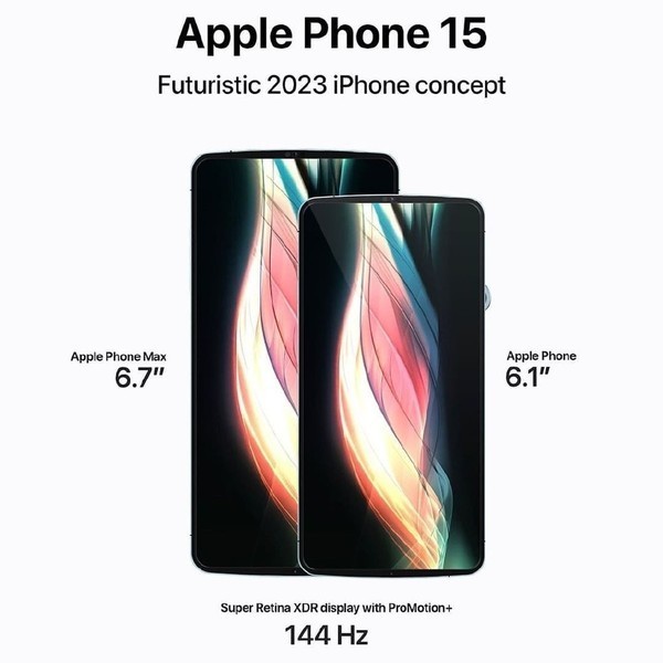 苹果iPhone 15概念图曝光 上下屏为弧形 侧边设滚轮