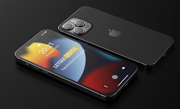 iPhone 13 Pro系列最新渲染图曝光：小刘海+大尺寸后置相机模组