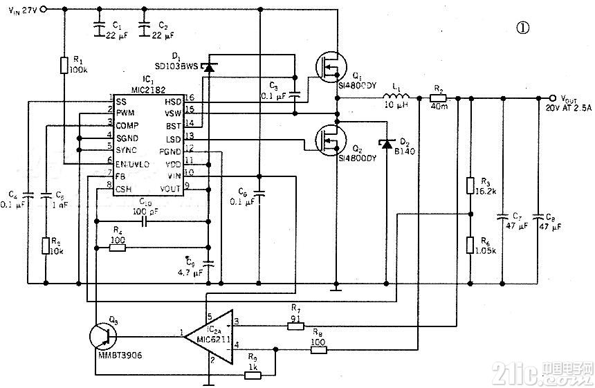 MIC2182电流型同步降压稳压器MIC2182 APPLICATION