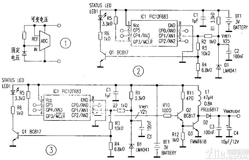 可作恒定升压转换器的电池监控器PIC12F683 BATTERY MONITOR