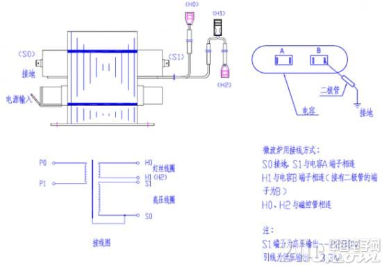 微波炉电容接法图详解
