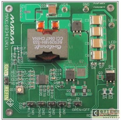 利用MAX16834构建一个112W长串LED的大功率驱动器