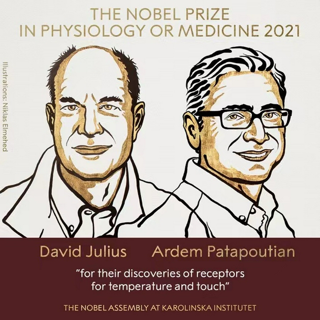 David Julius和Ardem Patapoutian摘得2020诺贝尔生理学或医学奖
