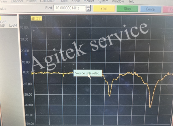 是德网络分析仪维修--N5230A开机报错SOURCE unlevel维修案例