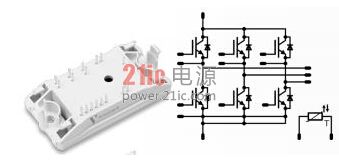 图3:三相全桥6管封装
