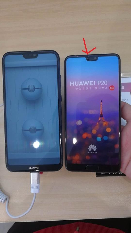 刘海屏华为P20机模上手曝光 取消耳机插孔支持IP67防水