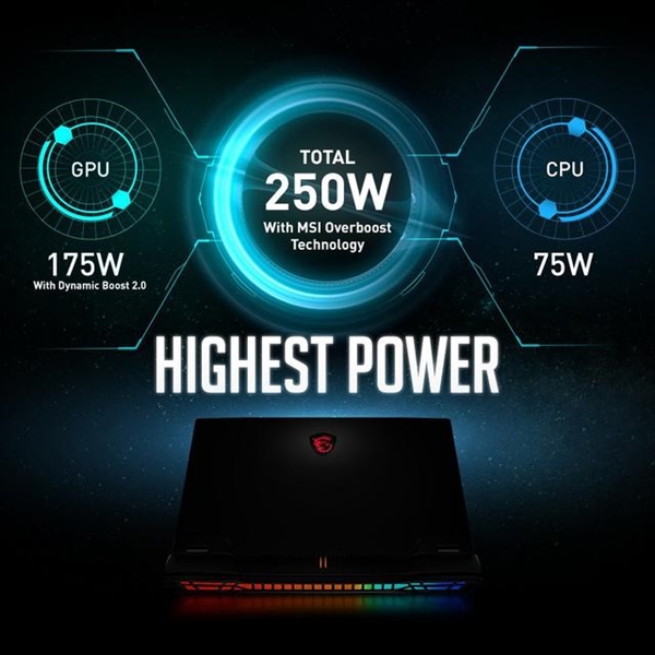 CPU+GPU可达250W！微星HX机皇游戏本要来了