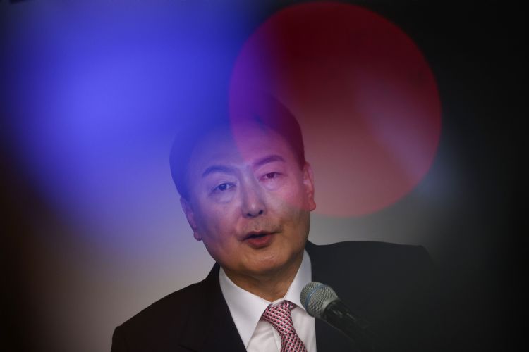 保守派的国民力量党尹锡悦当选韩国第二十届总统。法新社