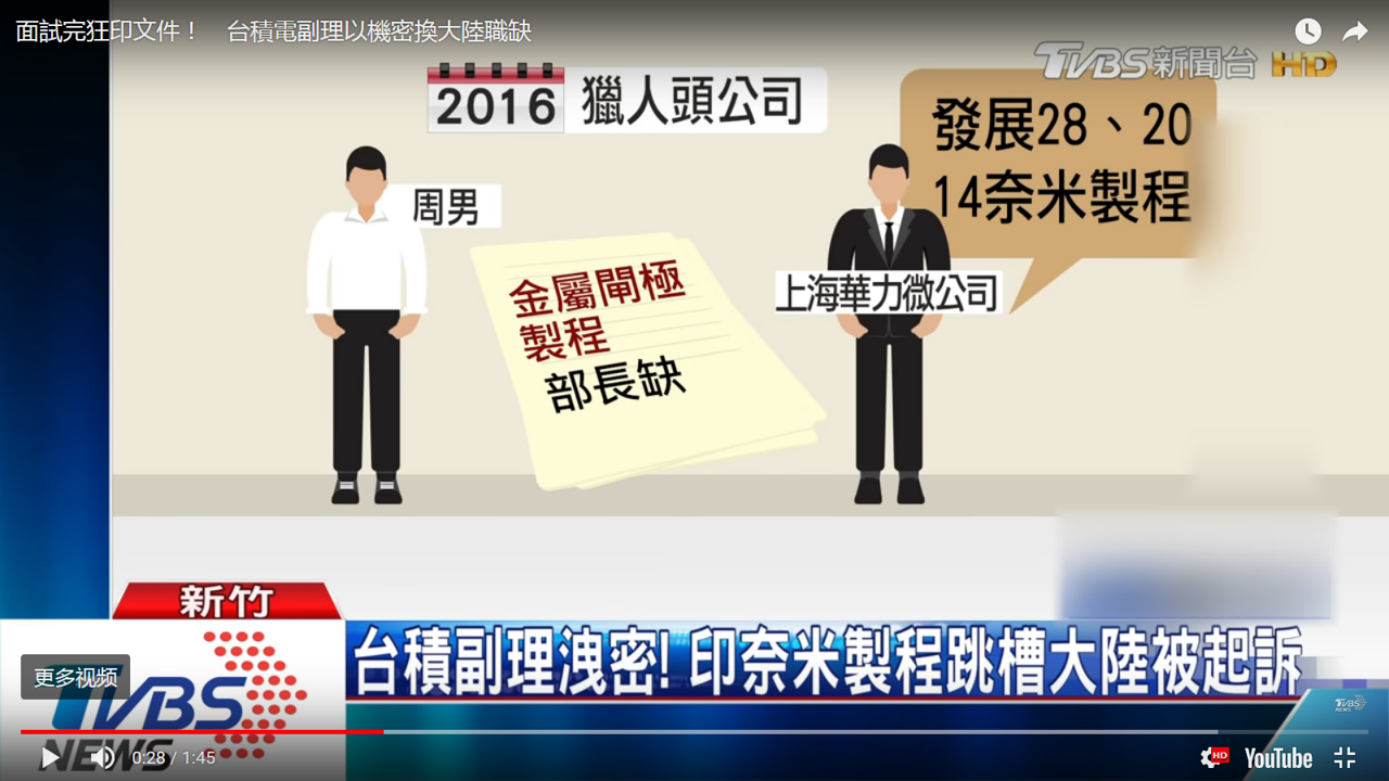 台积电副理跳槽大陆，疯狂打印机密文件被起诉