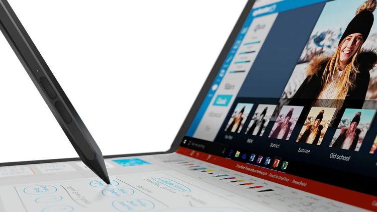 联想折叠屏NB ThinkPad X1 Fold，搭载折叠屏OLED面板。联想