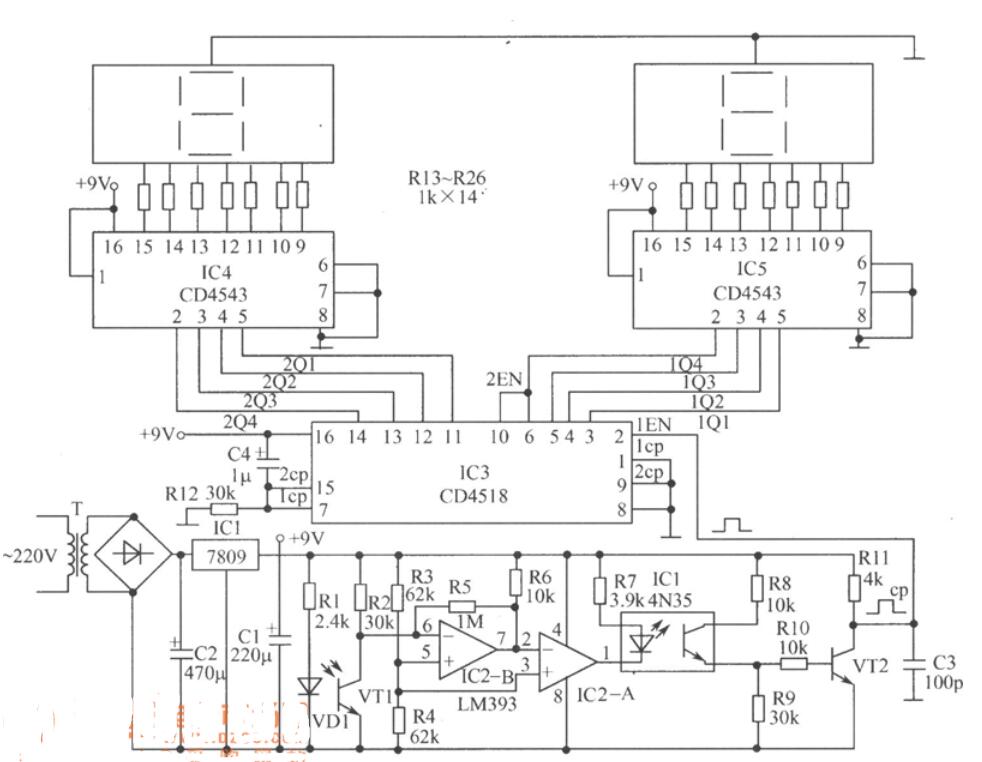 电子计数器电路图_电子计数器接线方法