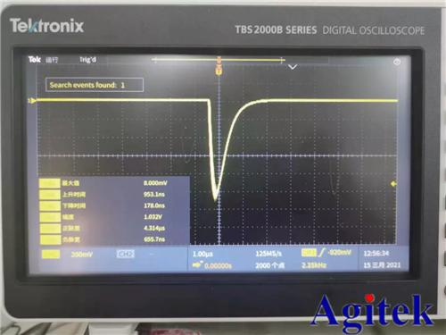泰克示波器TBS2102B在辐射检测模块测试的应用