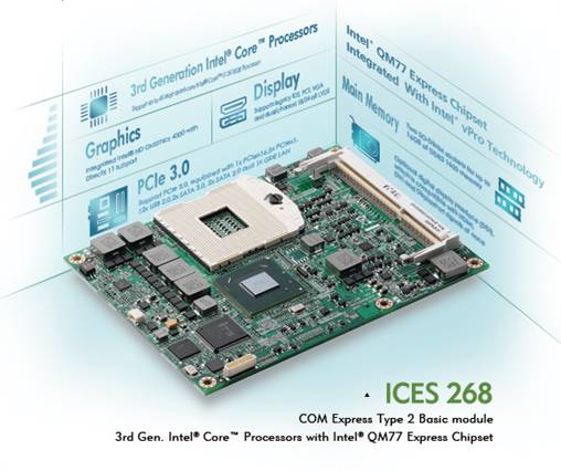 新汉COM Express Type 2 ICES 268支持4核、16GB内存和多个显示