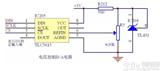 图2.2 D/A转换电路原理图