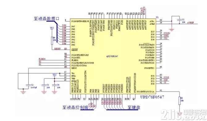 图2.3 CPU电路原理图