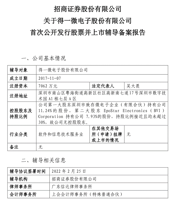 又一存储企业备战IPO，得一微开启上市之路！