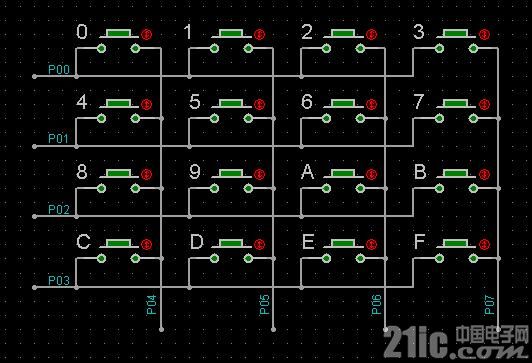 4×4 矩阵式键盘电路的改进