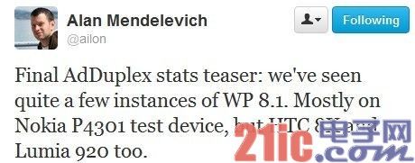 传WP 8.1开始测试