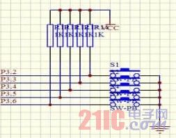 图4 键盘电路