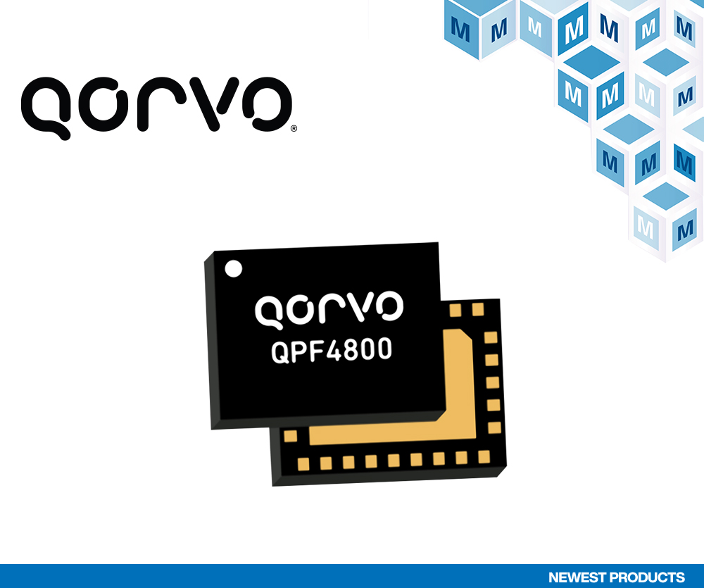贸泽电子备货Qorvo QPF4800双频Wi-Fi6前端模块