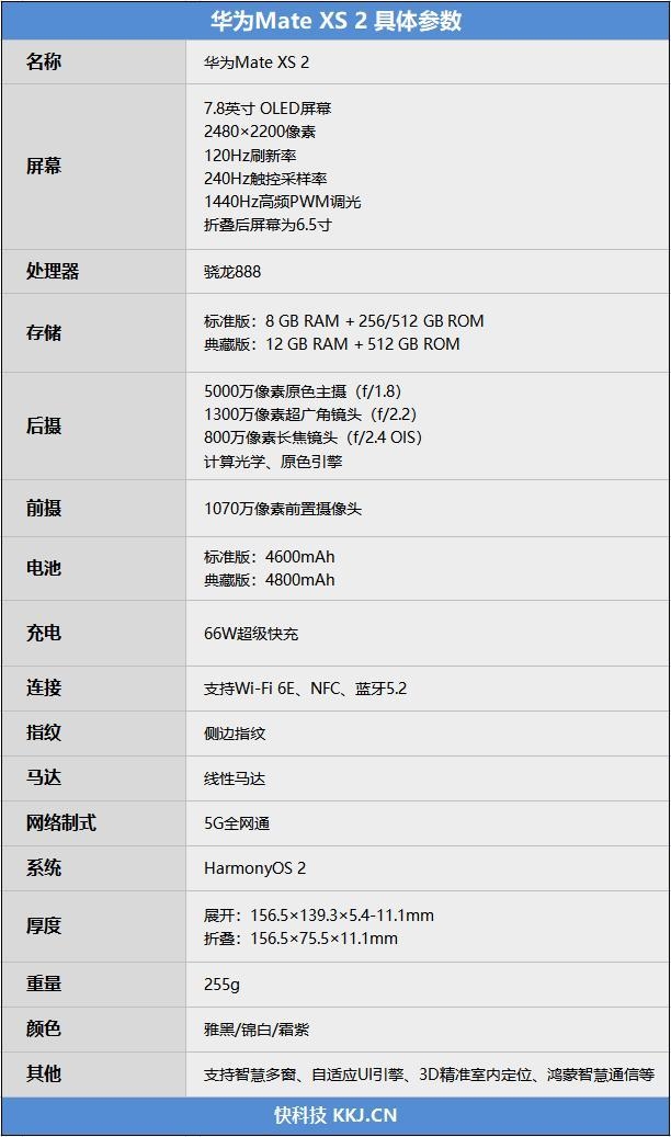 最轻薄的大屏折叠旗舰!华为Mate XS 2评测:外折式方案王者归来