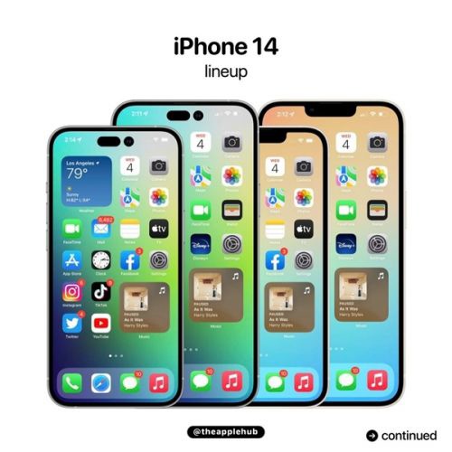 苹果 iPhone 14 系列“全家福”渲染图爆料:没有 mini 版,Pro / Pro Max 版更香