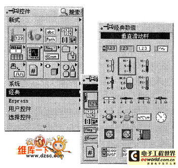 简单双通道示波器VI控件的通道面板（CHANNEL）的创建