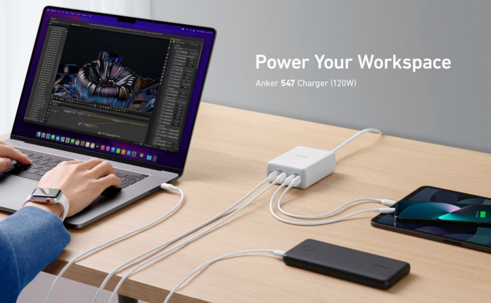 Anker 547 USB-C多用途充电头可提供120W功率 也许还可以教你算术
