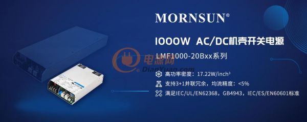 1000W 高功率密度AC/DC机壳开关电源,解决大功率市场需求 ——LMF1000-20Bxx系列
