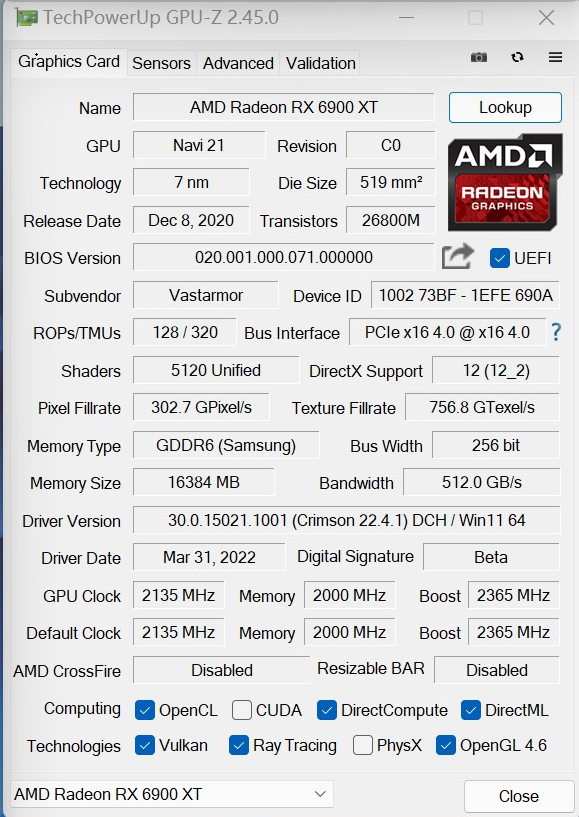 A卡新势力!瀚铠RX 6900 XT超合金评测:做工、性能都是顶级非公