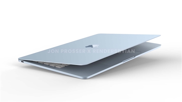不止自研M2芯片！新MacBook Air渲染图曝光：引入7款多彩配色