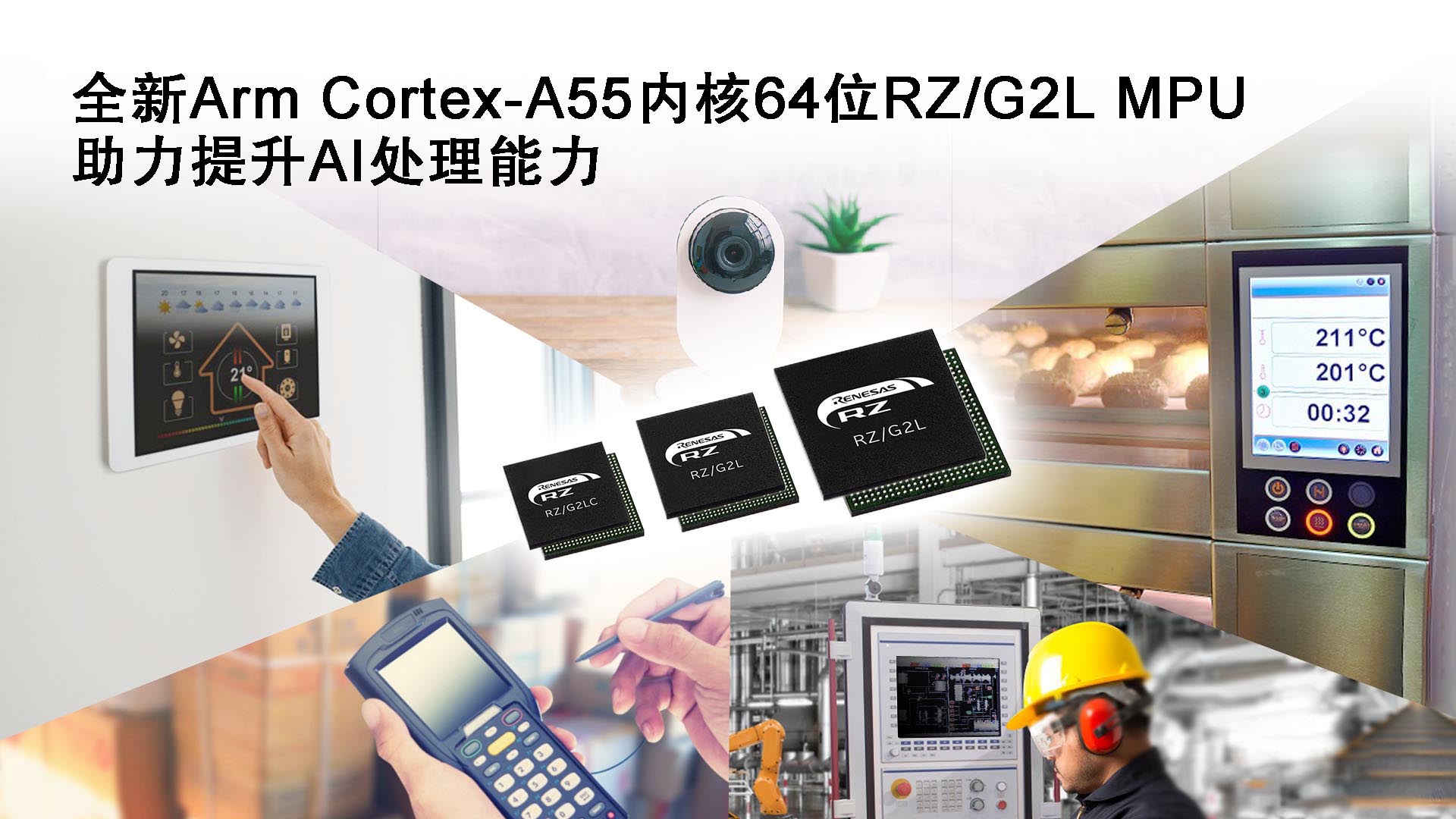 瑞萨电子推出全新通用64位MPU RZ/G2L产品群 采用最新Arm Cortex-A55内核，有助提升AI处理能力