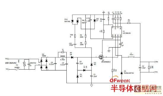 基于TI控制芯片的10W非隔离LED驱动方案