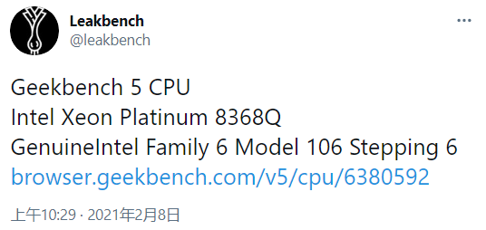 三代志强Ice Lake-SP芯片爆料：40核270W 八通道内存+64条PCIe 4.0